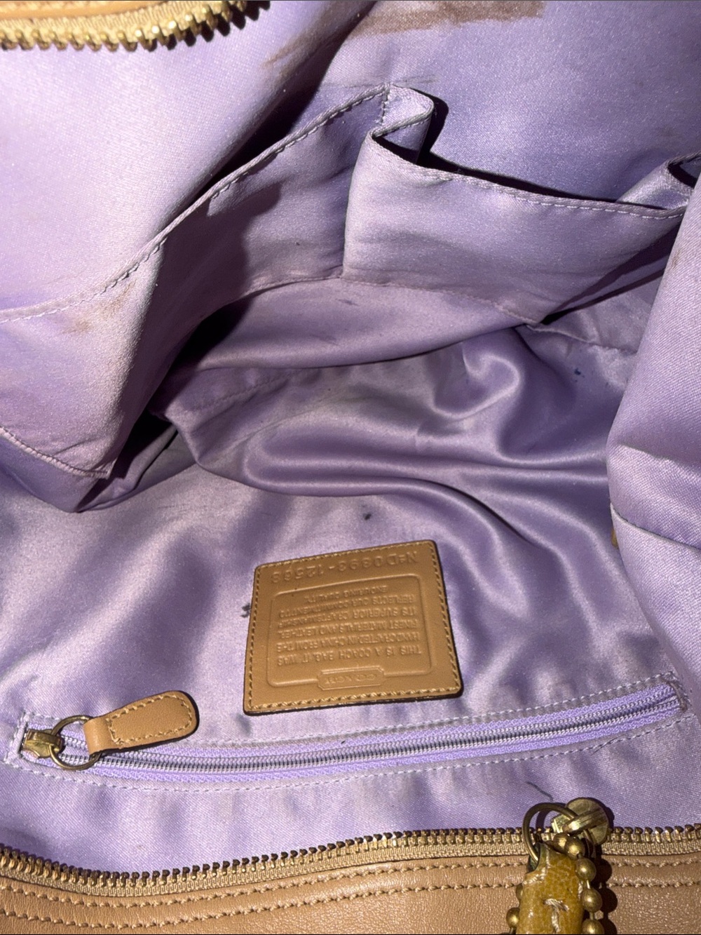 Coach Signature Canvas Hobo with Brown and Mustard Leather Trim - Picture 11 of 12